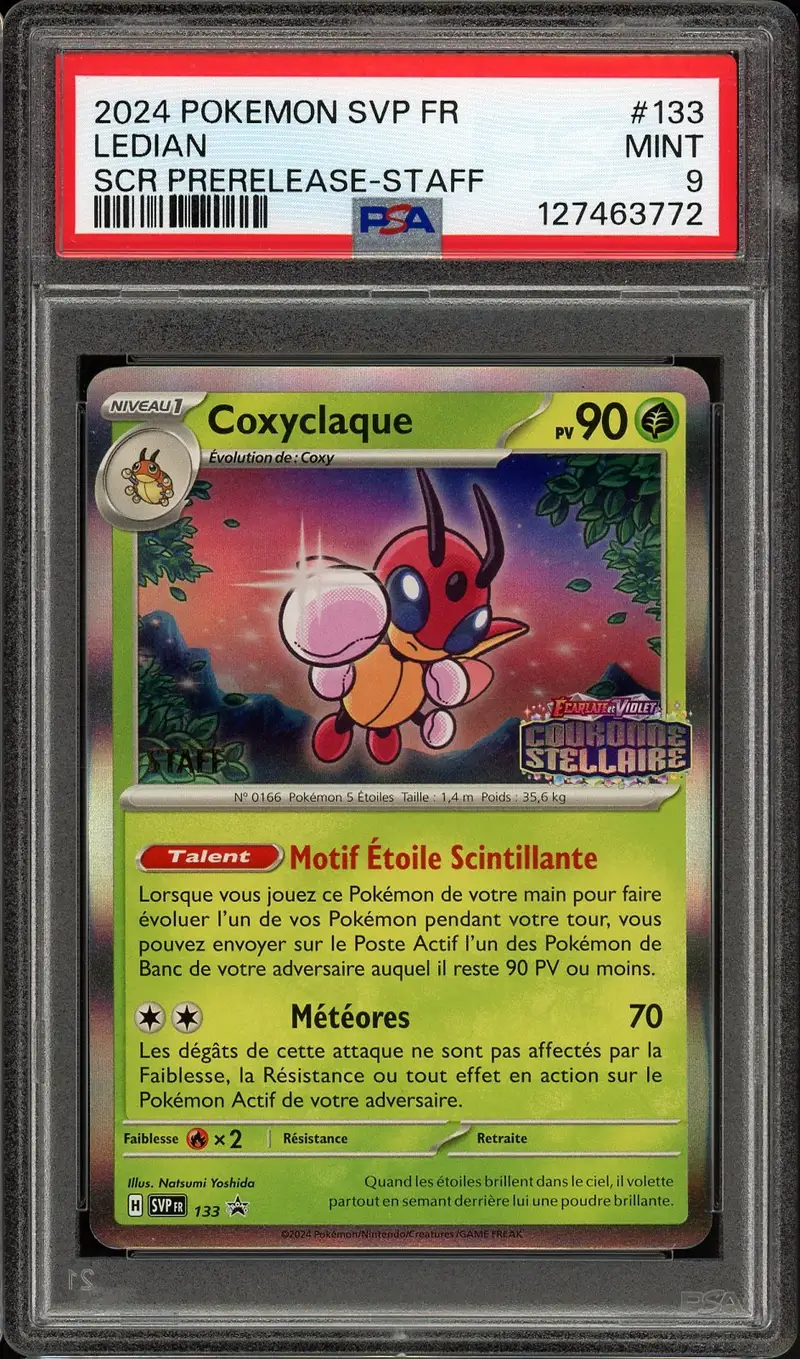 PSA 9 Coxyclaque Holo Prerelease Staff