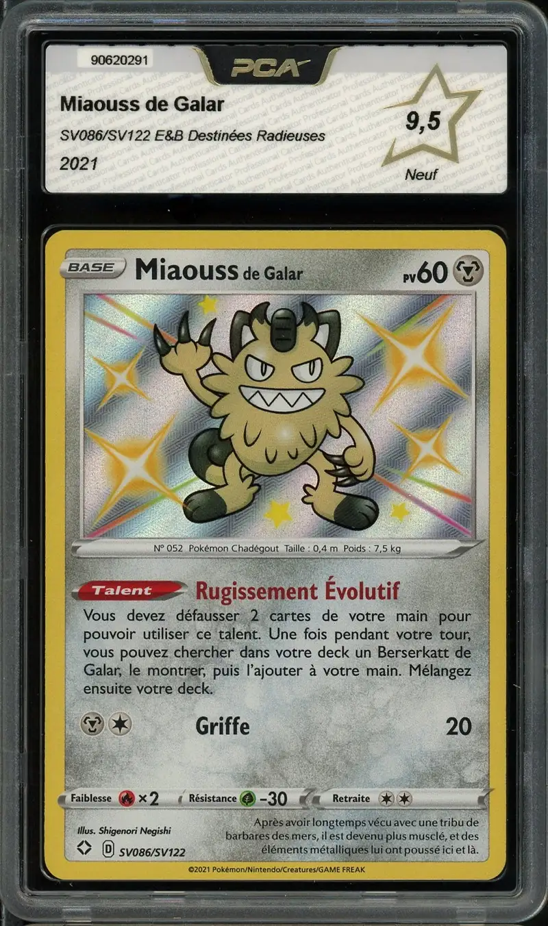 PCA 9.5 Miaouss de Galar Holo Shiny