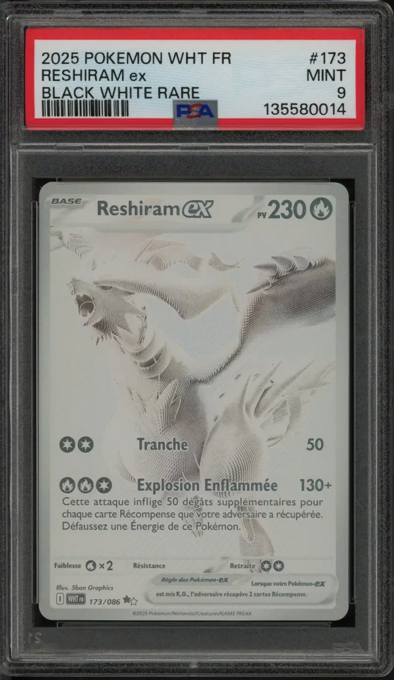 PSA 9 Reshiram Ex