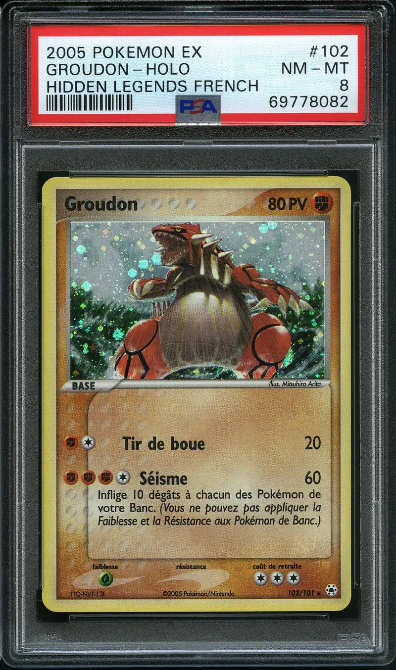 PSA 8 Groudon Holo