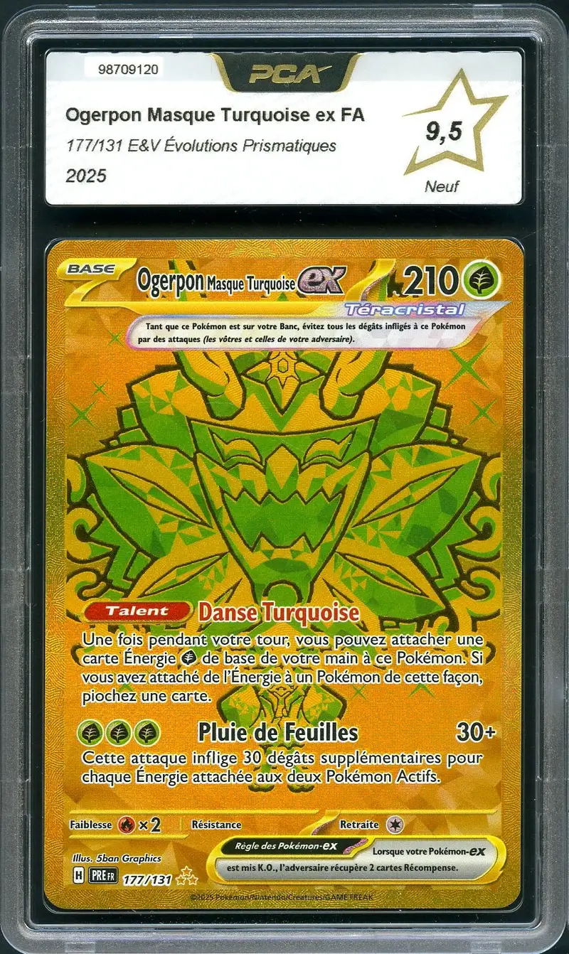 PCA 9.5 Ogerpon Masque Turquoise Ex Gold
