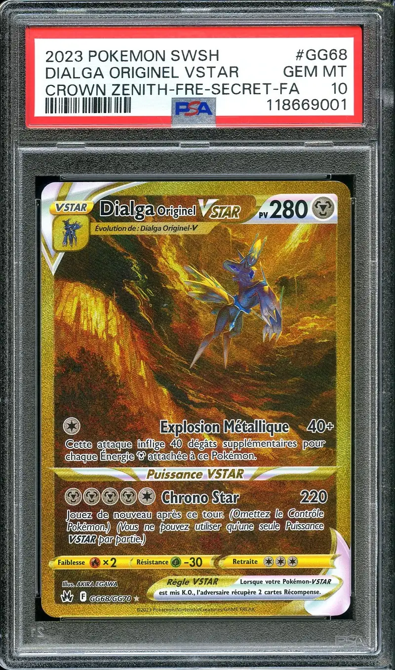 PSA 10 Dialga Originel VStar Gold