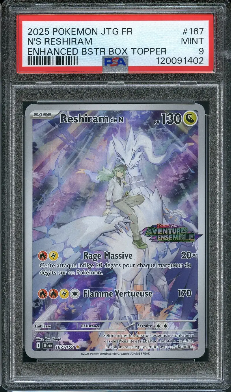 PSA 9 Reshiram de N Stamp