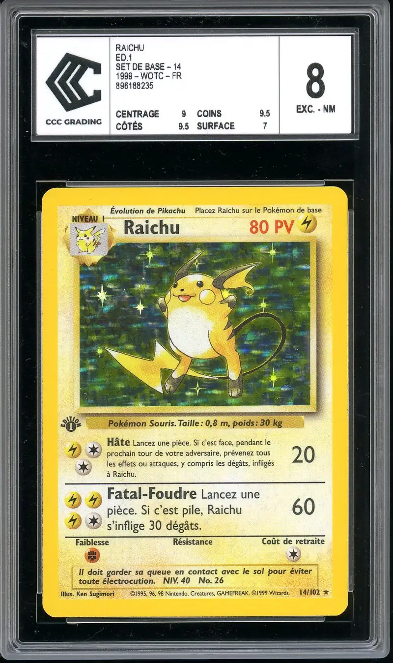 PSA 10 Raichu & Alolan Raichu Gx