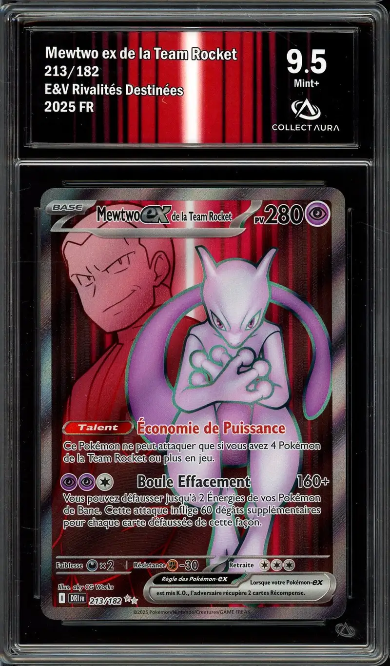 CA 9.5 Mewtwo Ex de la Team Rocket