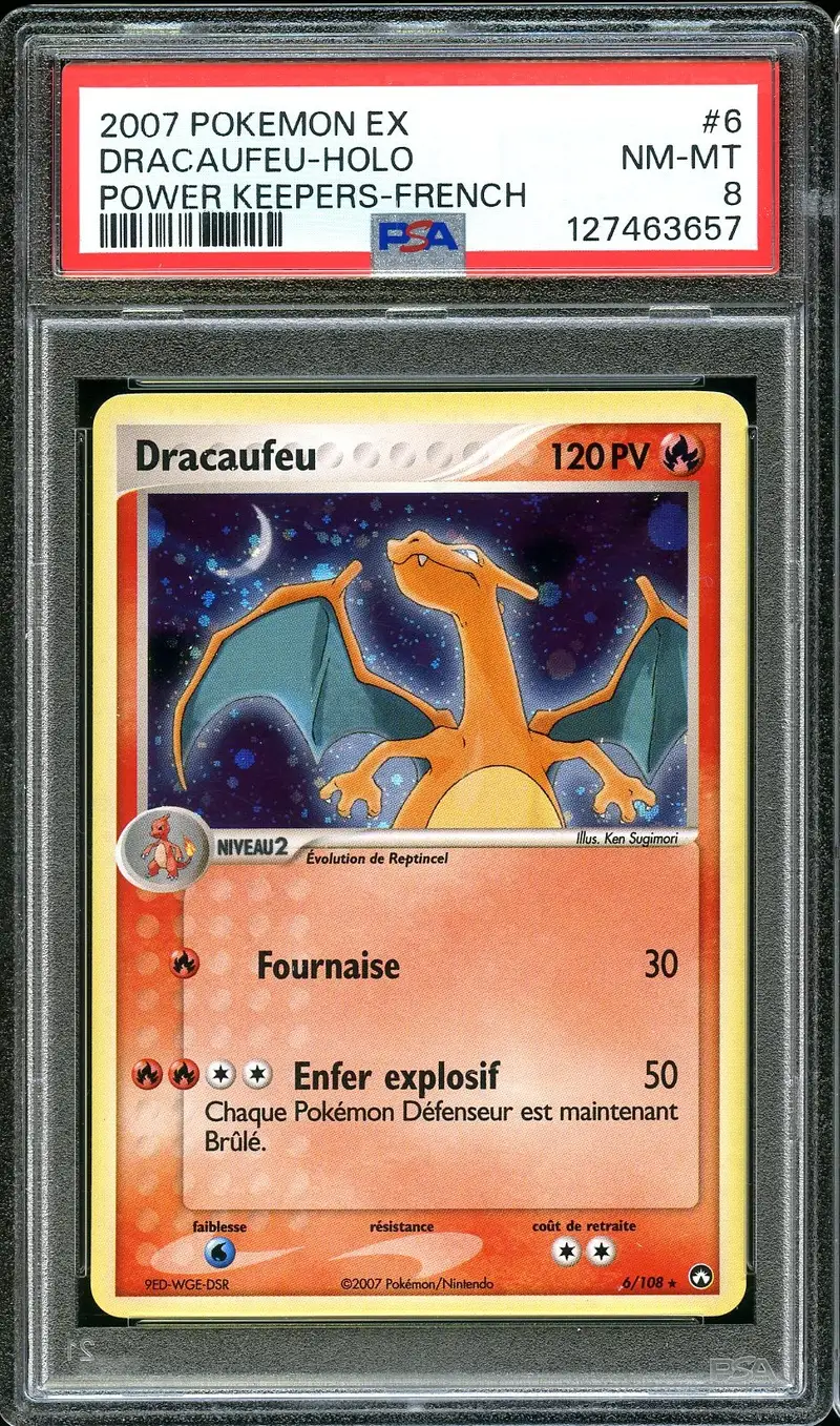 PSA 8 Dracaufeu Holo