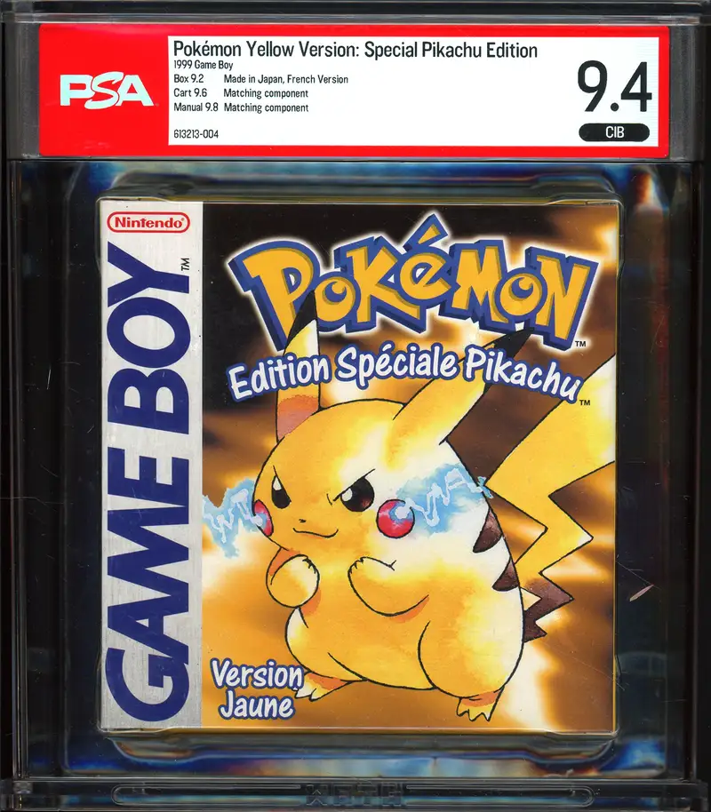 PSA 9.4 Pokémon Version Jaune Edition Spéciale Pikachu