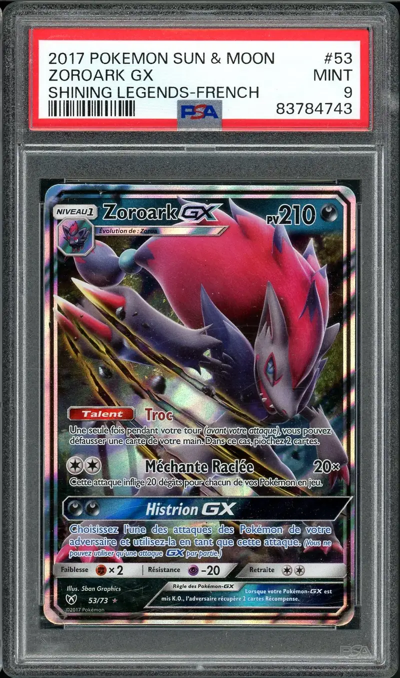 PSA 9 Zoroark Gx