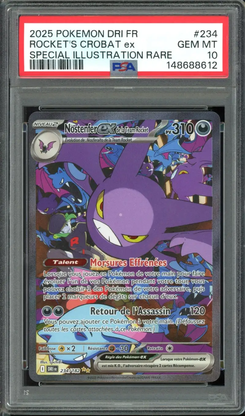 PSA 10 Nostenfer Ex de la Team Rocket