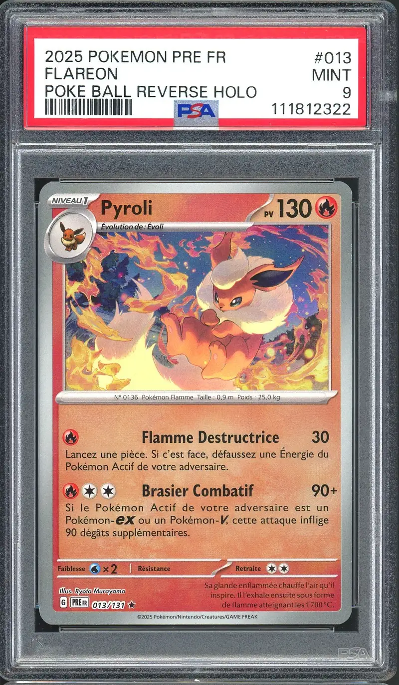PSA 9 Pyroli Reverse Poké Ball