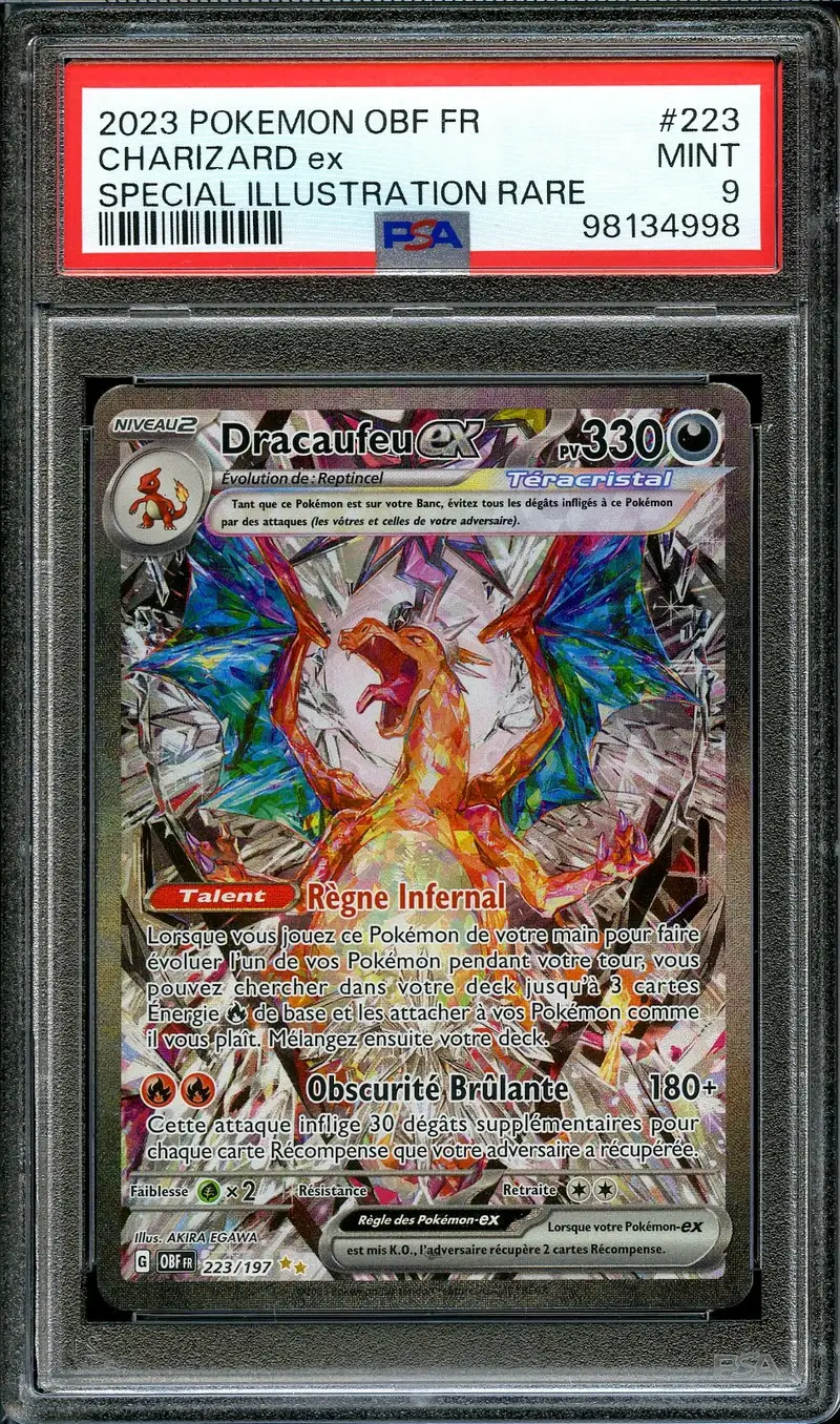 PSA 9 Dracaufeu Ex