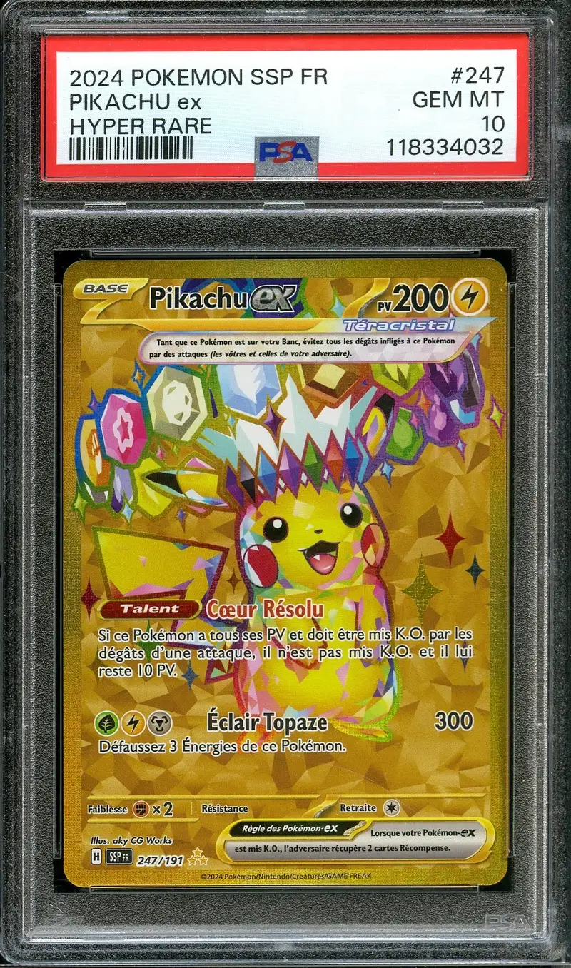 PSA 10 Pikachu Ex Gold