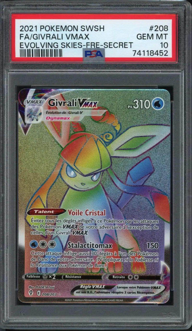 PSA 10 Givrali VMax Rainbow