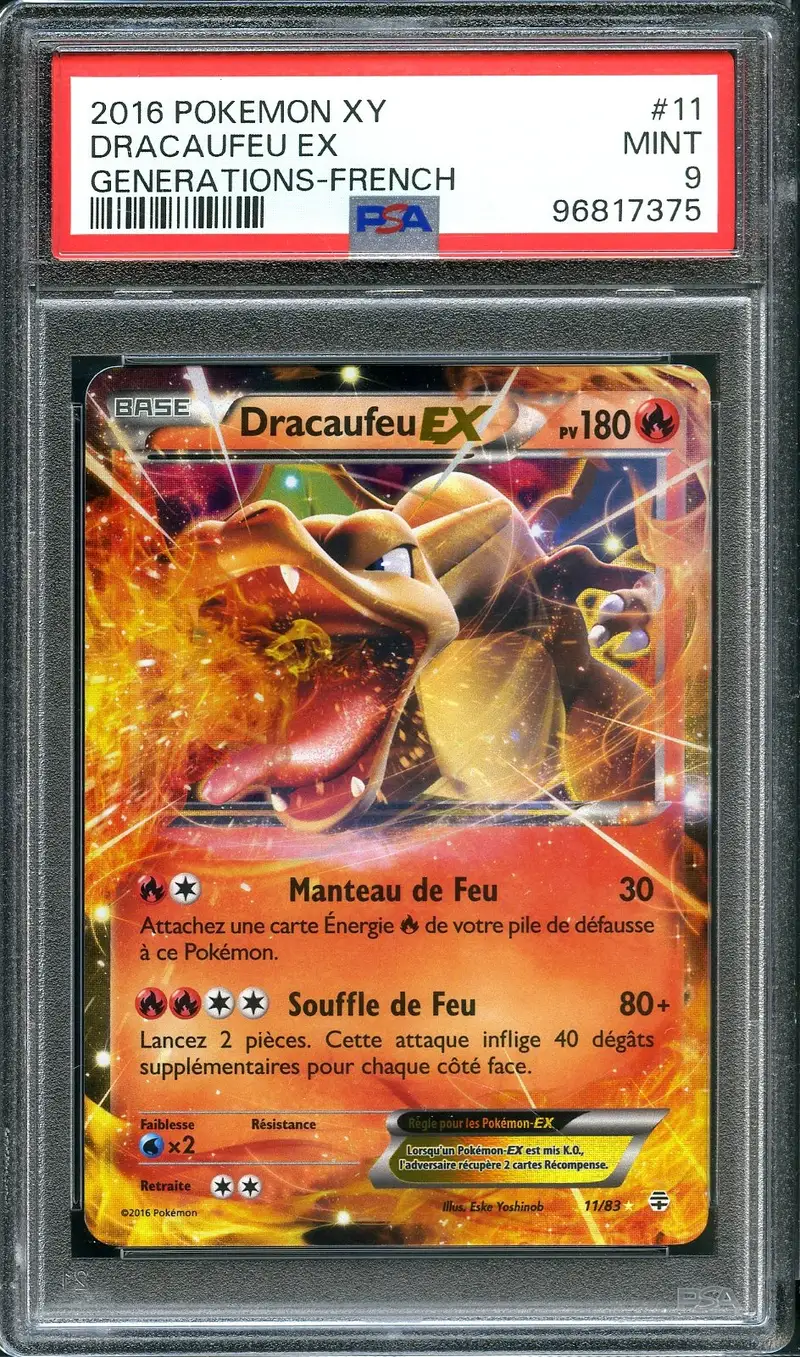 PSA 9 Dracaufeu Ex