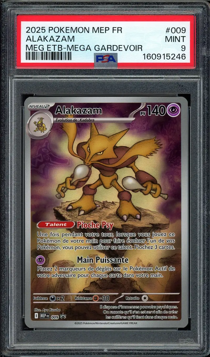 PSA 9 Alakazam