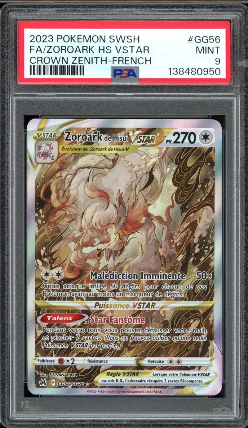 PSA 9 Zoroark de Hisui VStar