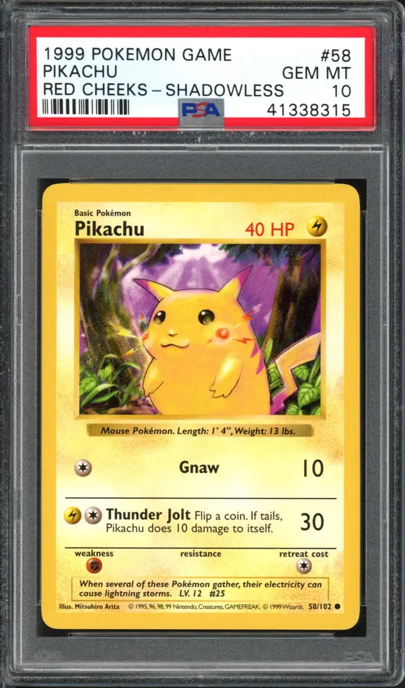 PSA 9 Pikachu with Grey Felt Hat