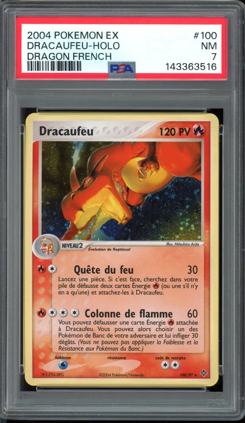 PSA 7 Dracaufeu Holo