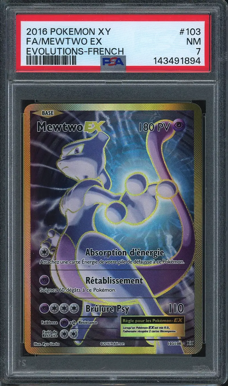 PSA 7 Mewtwo Ex Gold