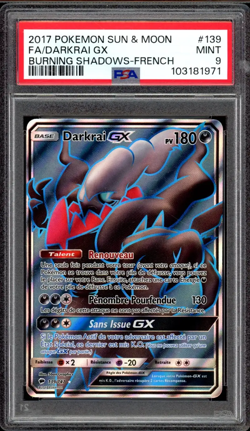 PSA 9 Darkrai Gx