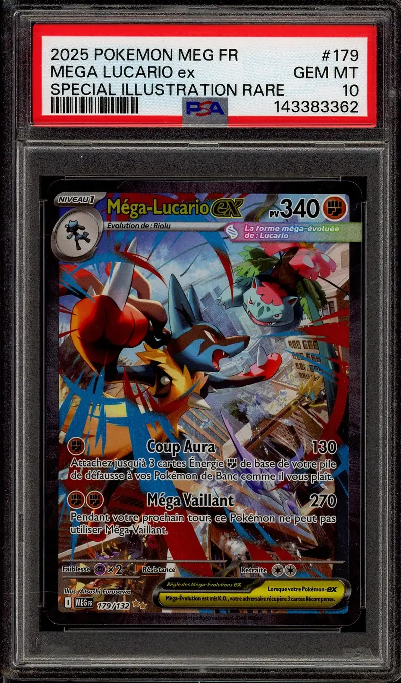 PSA 10 Méga-Lucario Ex