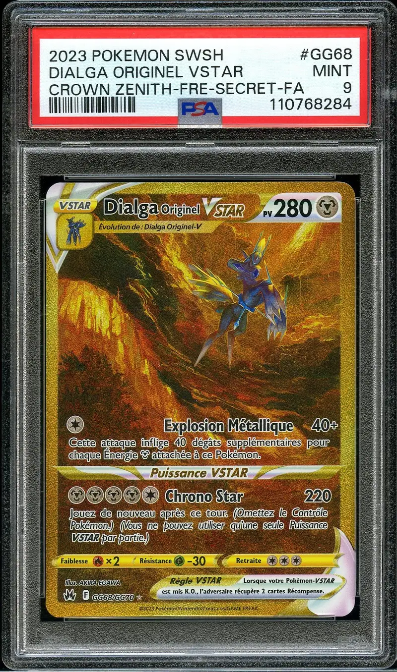 PSA 9 Dialga Originel VStar Gold