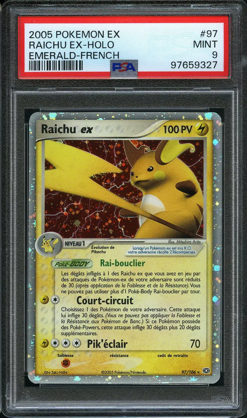PSA 9 Raichu Ex