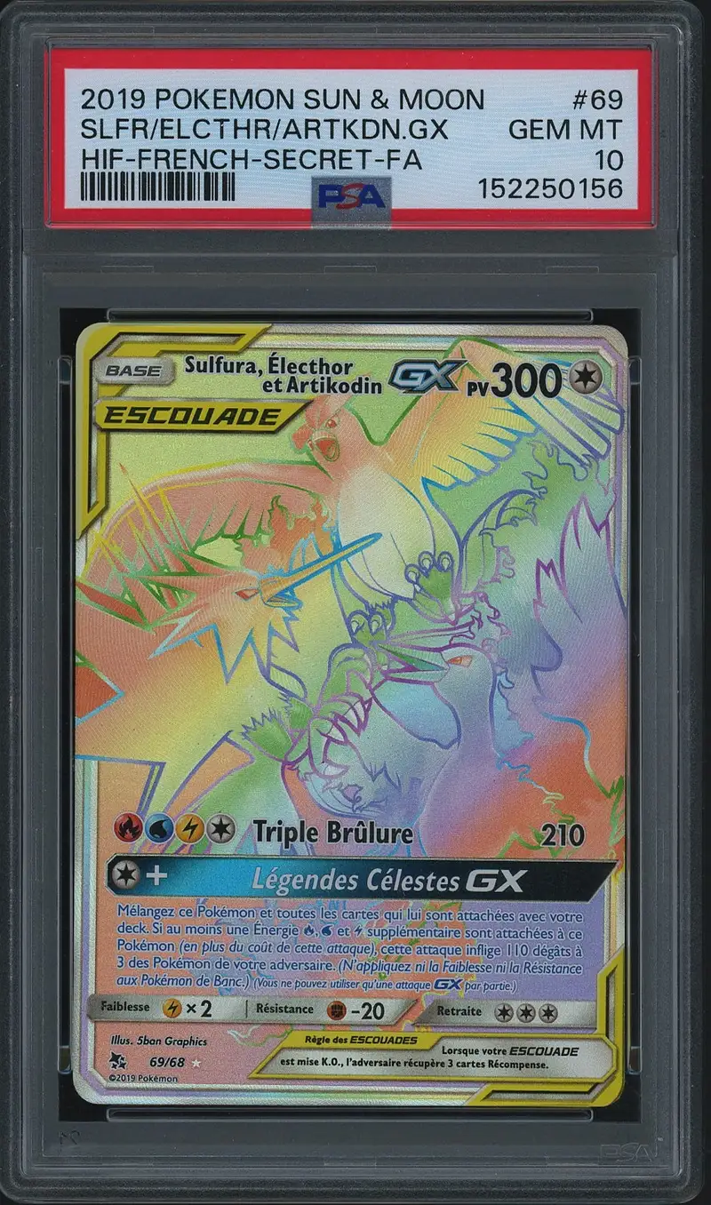 PSA 10 Sulfura, Électhor et Artikodin Gx Rainbow