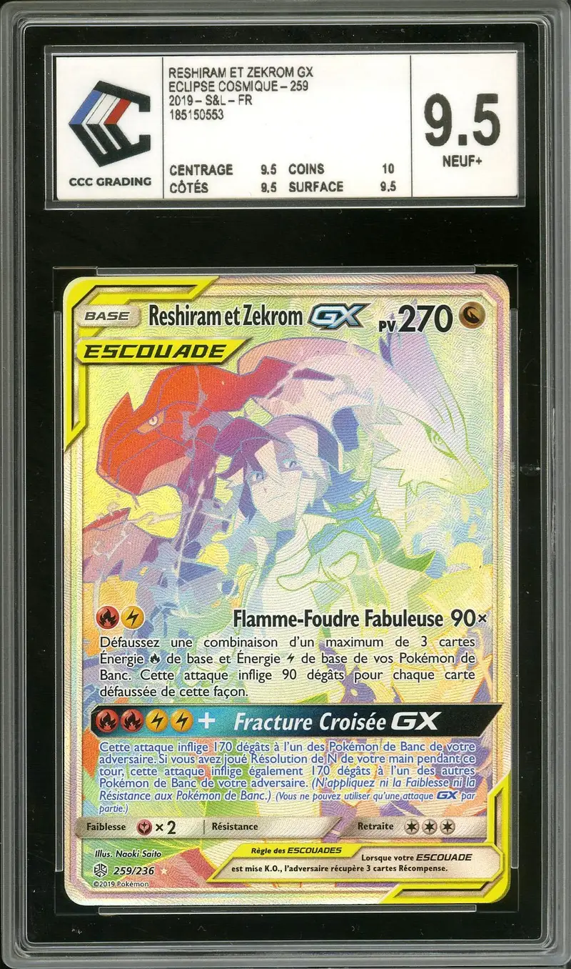 CCC 9.5 Reshiram et Zekrom Gx Rainbow
