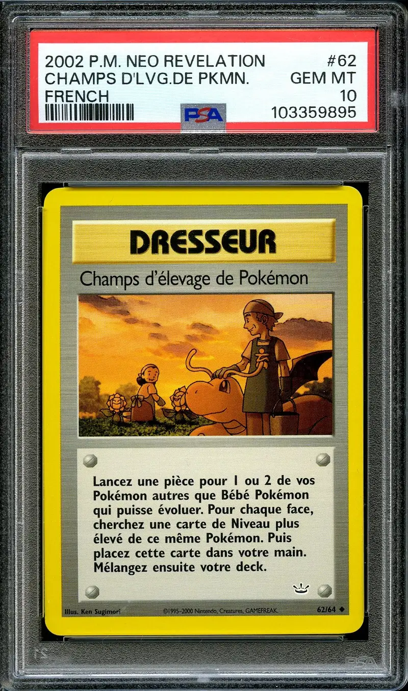 PSA 10 Champs d'élevage de Pokémon