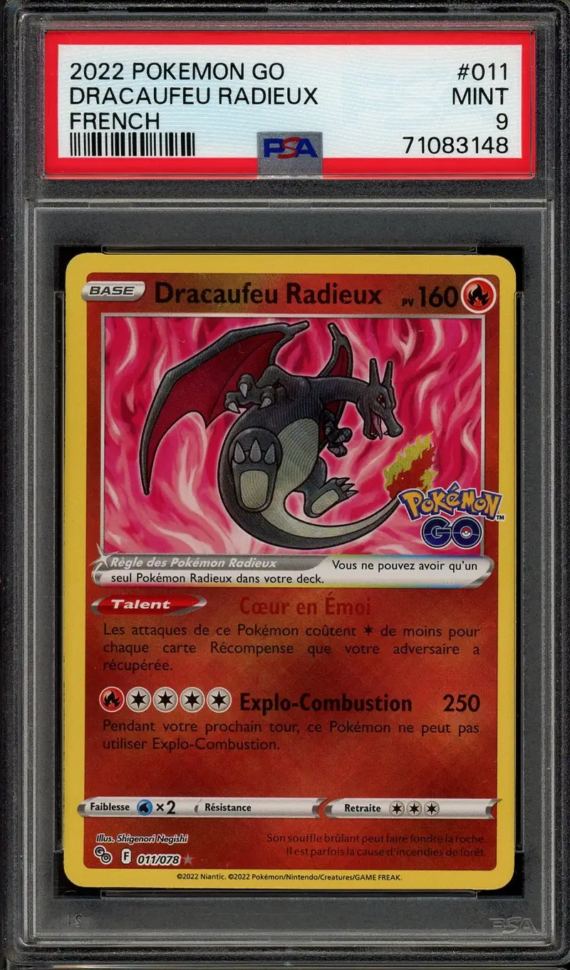 PSA 9 Dracaufeu Radieux