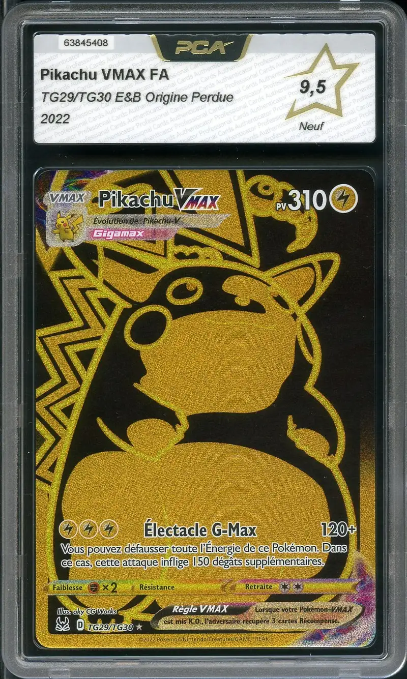 PCA 9.5 Pikachu VMax Gold