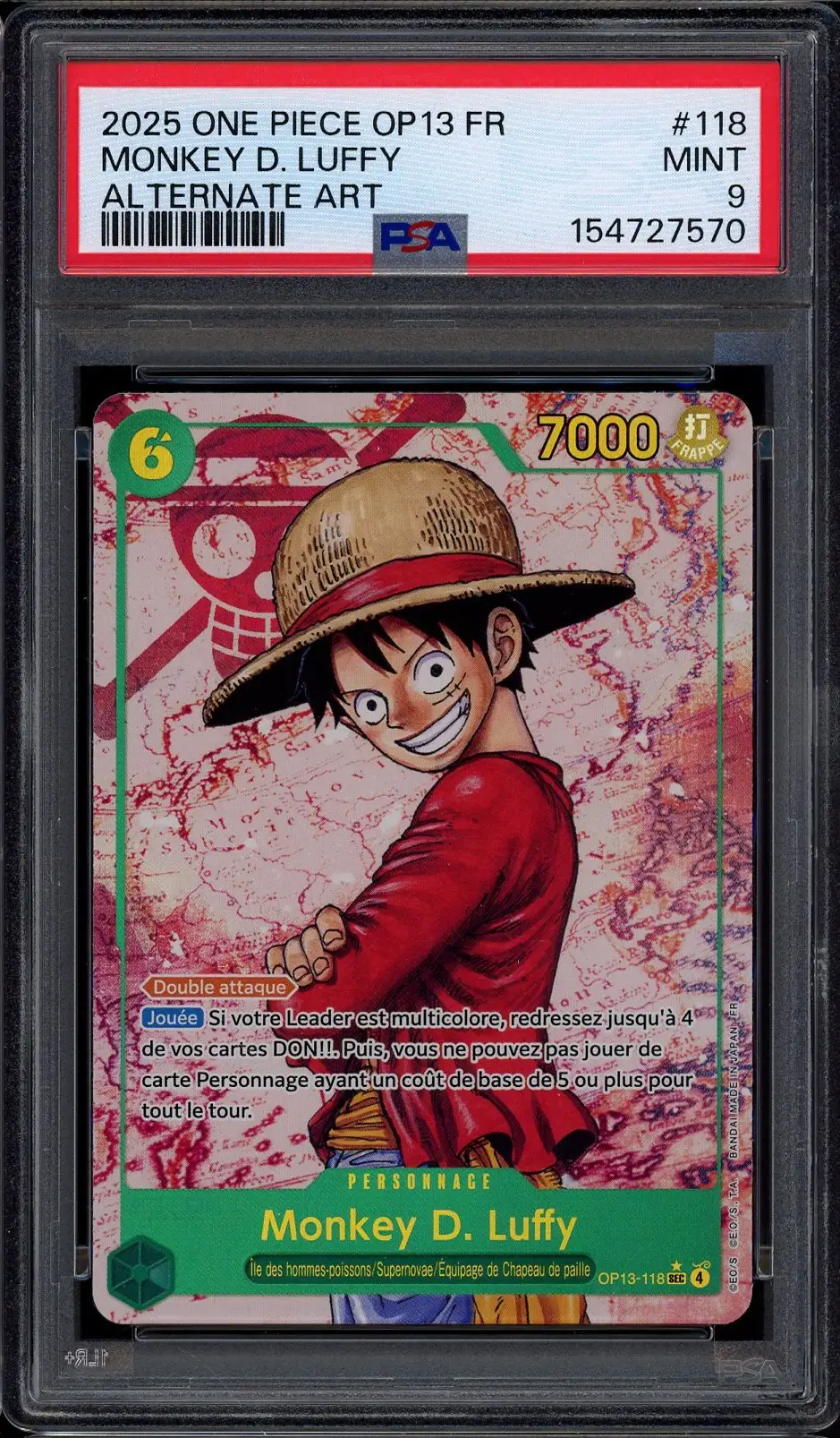 PSA 9 Monkey D. Luffy