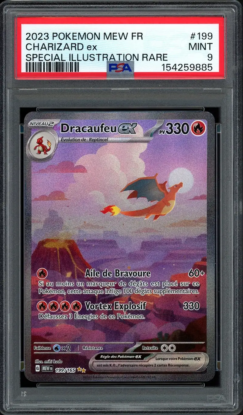 PSA 9 Dracaufeu Ex