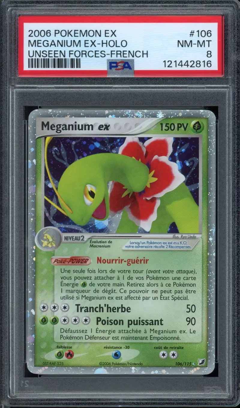 PSA 8 Méganium Ex
