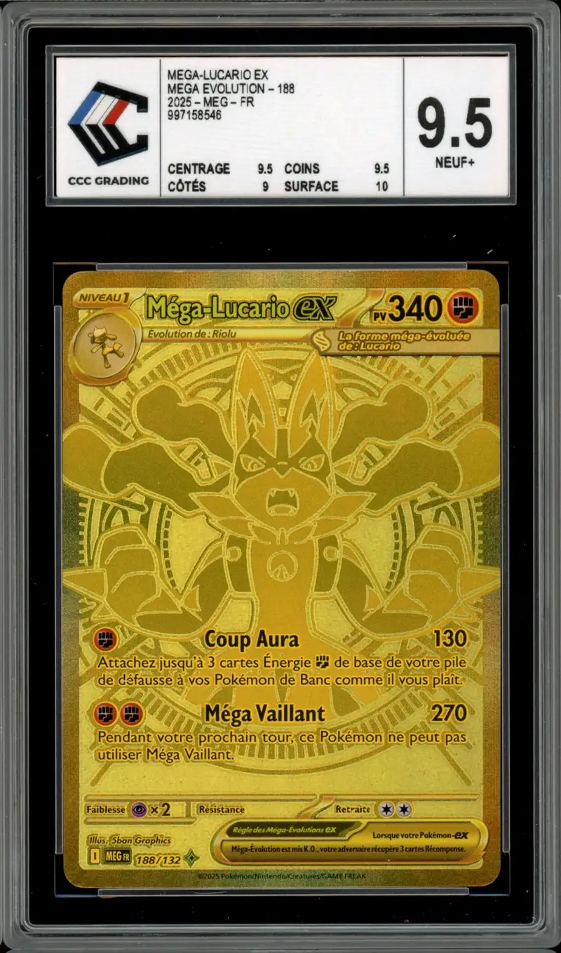 CCC 9.5 Méga-Lucario Ex Gold