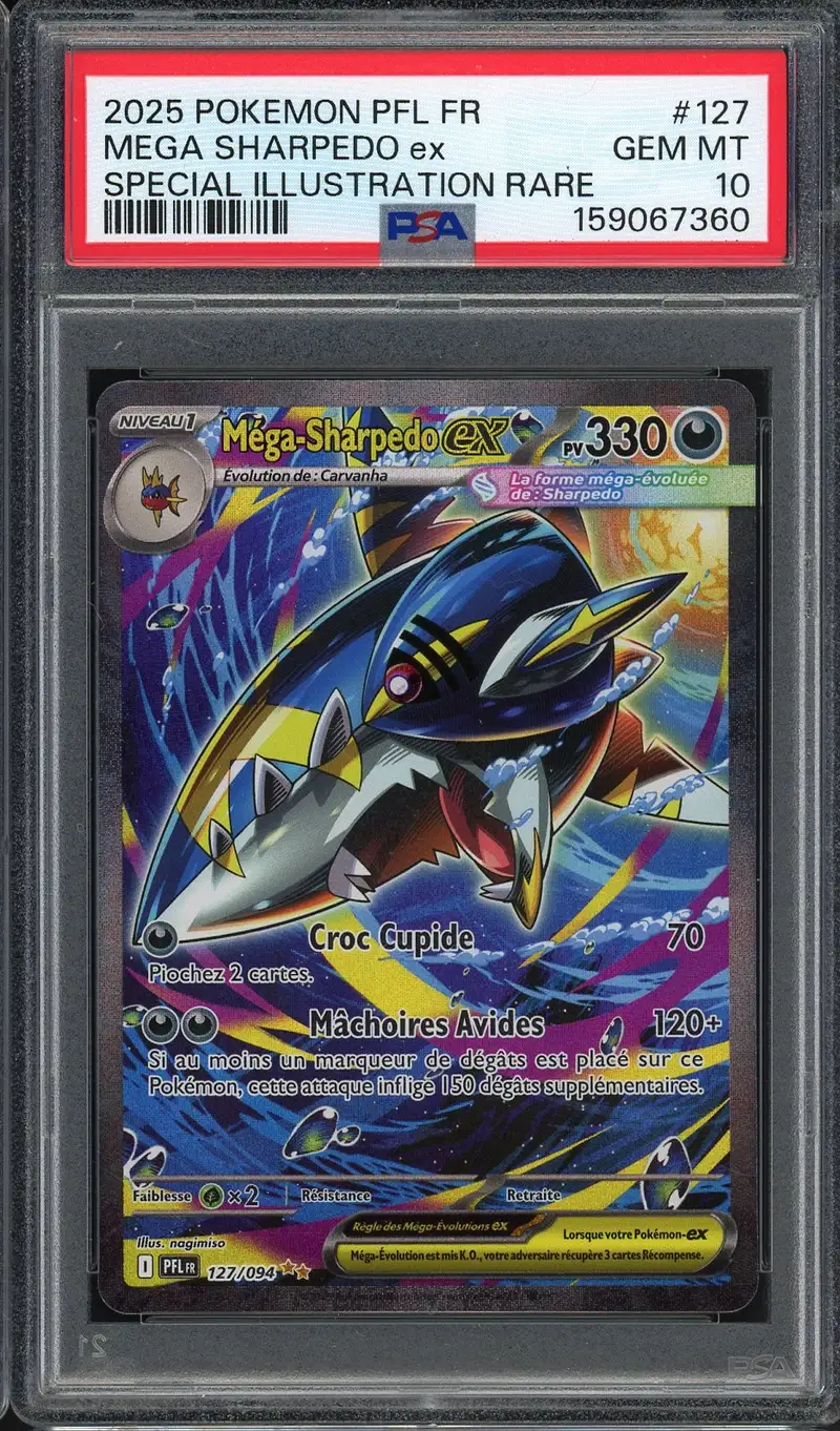 PSA 10 Méga-Sharpedo Ex