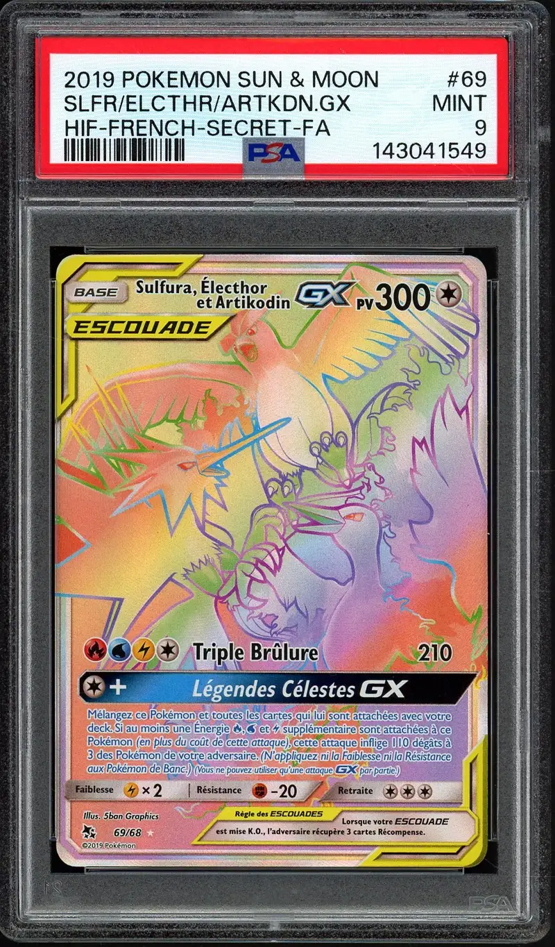 PSA 9 Sulfura, Électhor et Artikodin Gx Rainbow