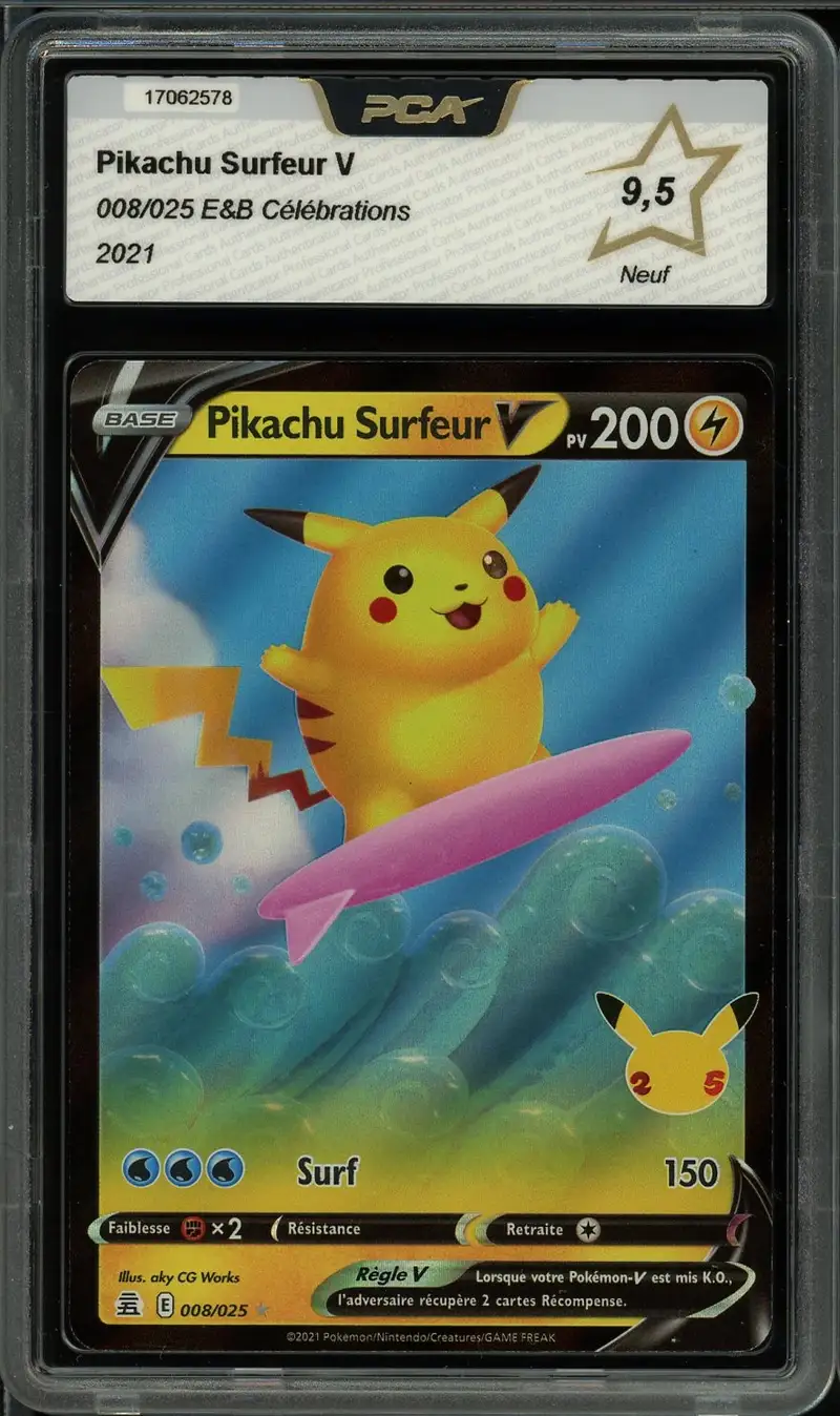 PCA 9.5 Pikachu Surfeur V