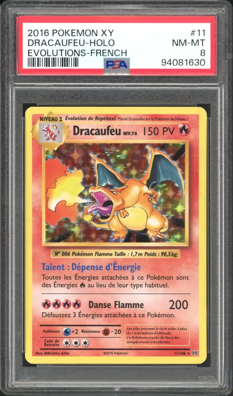 PSA 8 Dracaufeu Holo