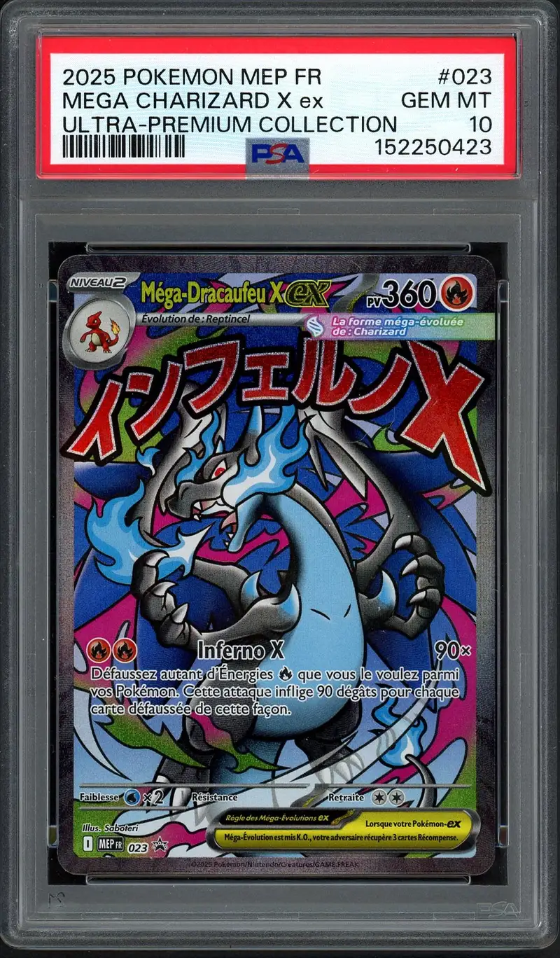 PSA 10 Méga Dracaufeu X Ex