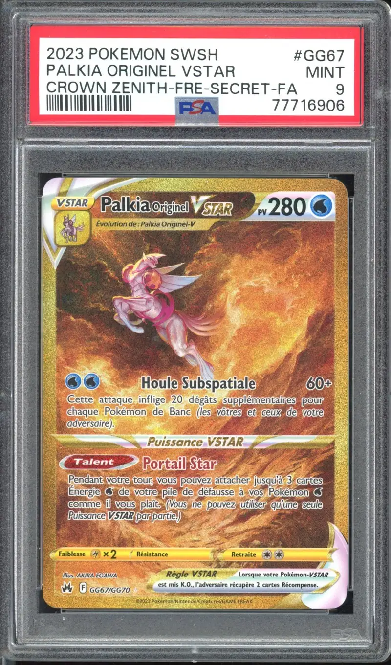 PSA 9 Palkia Originel VStar Gold