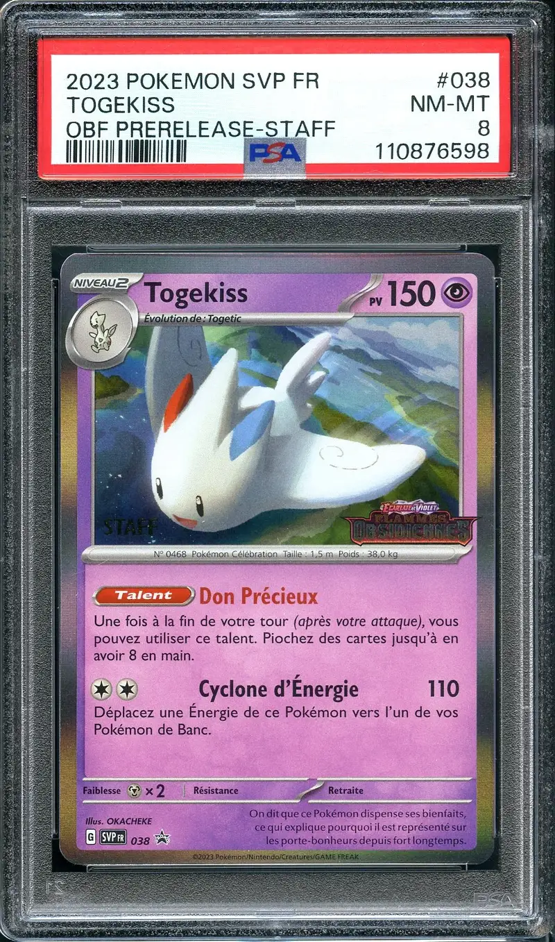 PSA 8 Togekiss Prerelease Staff