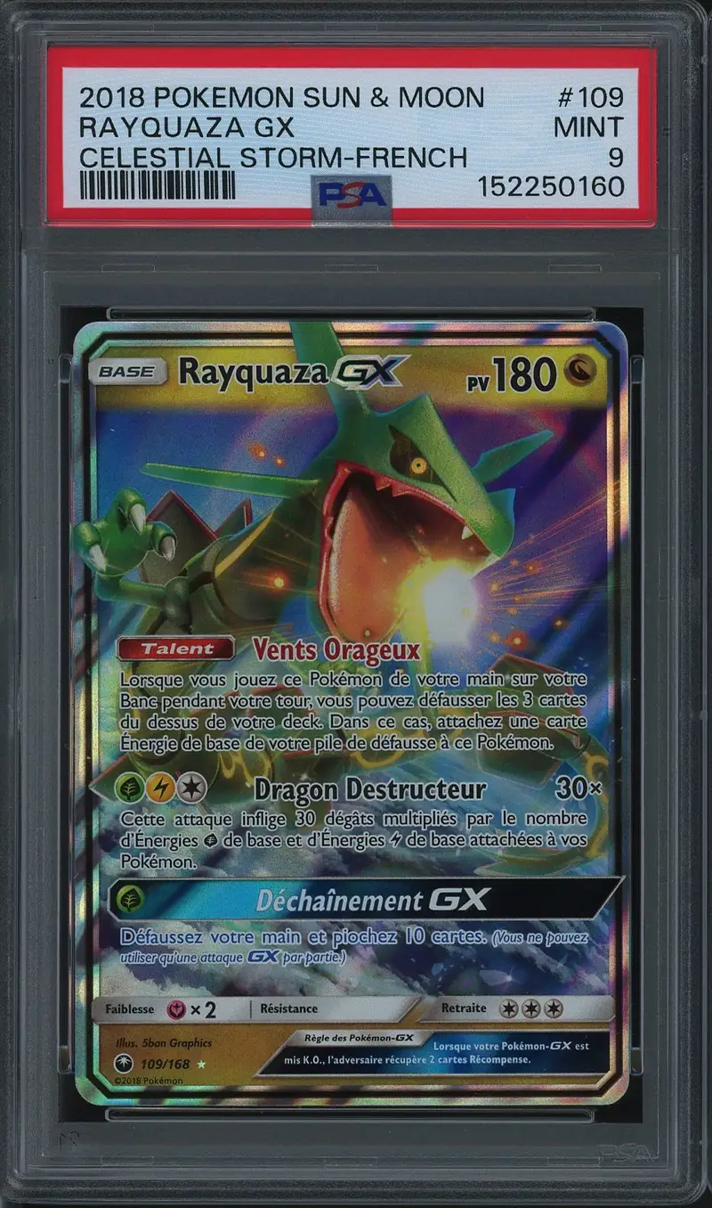 PSA 9 Rayquaza Gx