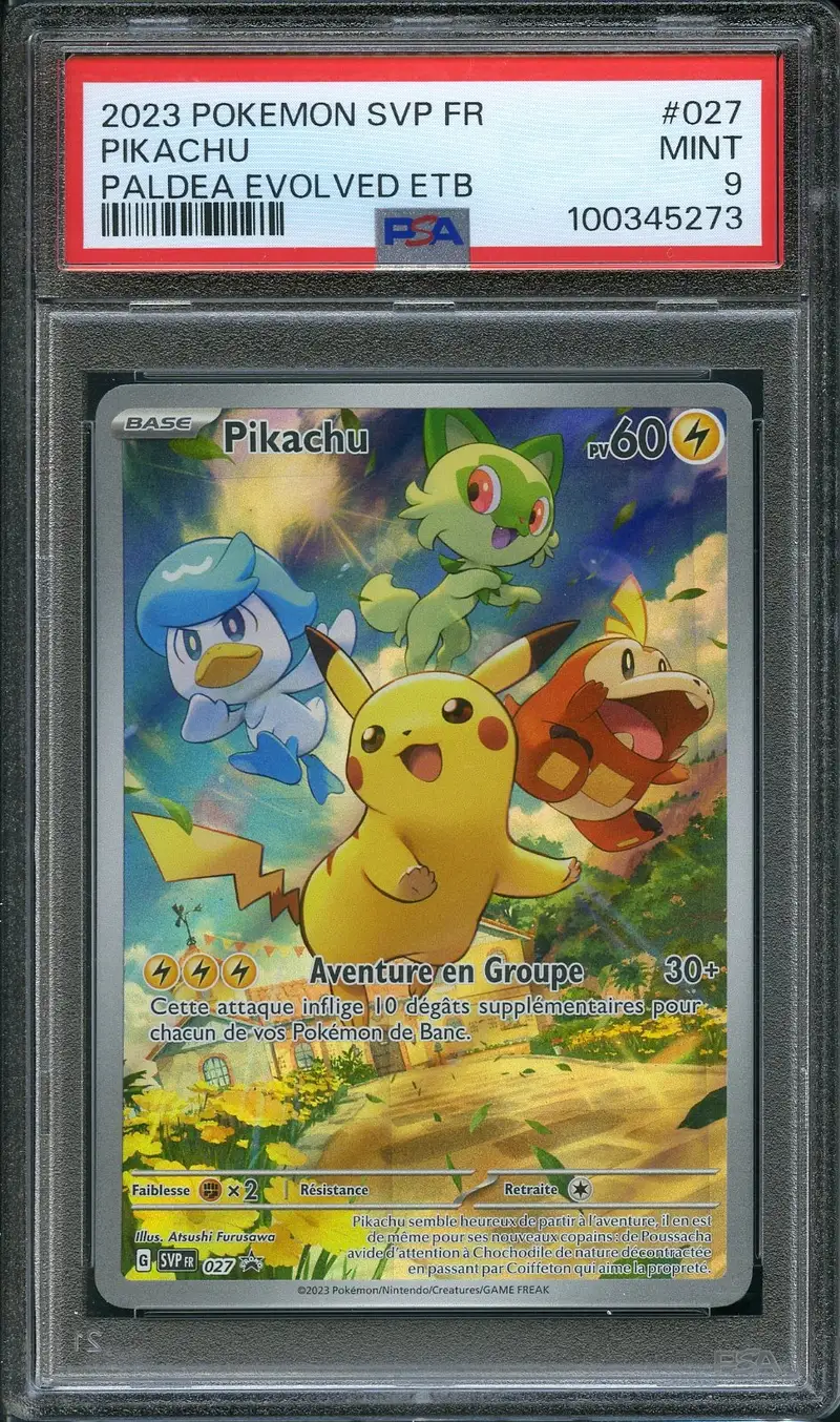 PSA 9 Pikachu