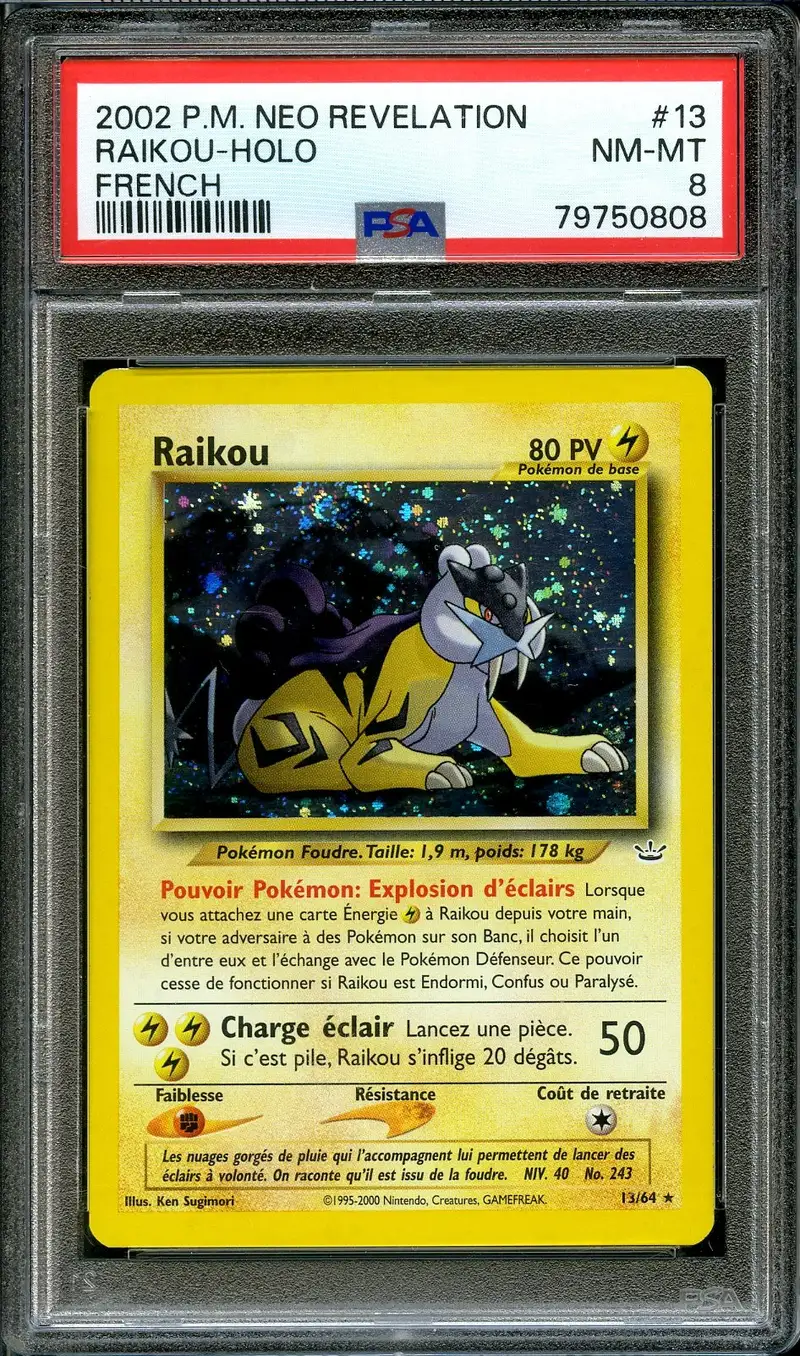 PSA 8 Raikou Holo