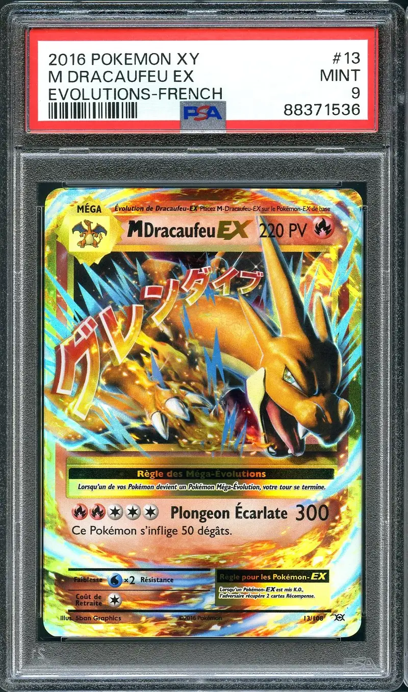 PSA 9 Méga Dracaufeu Ex