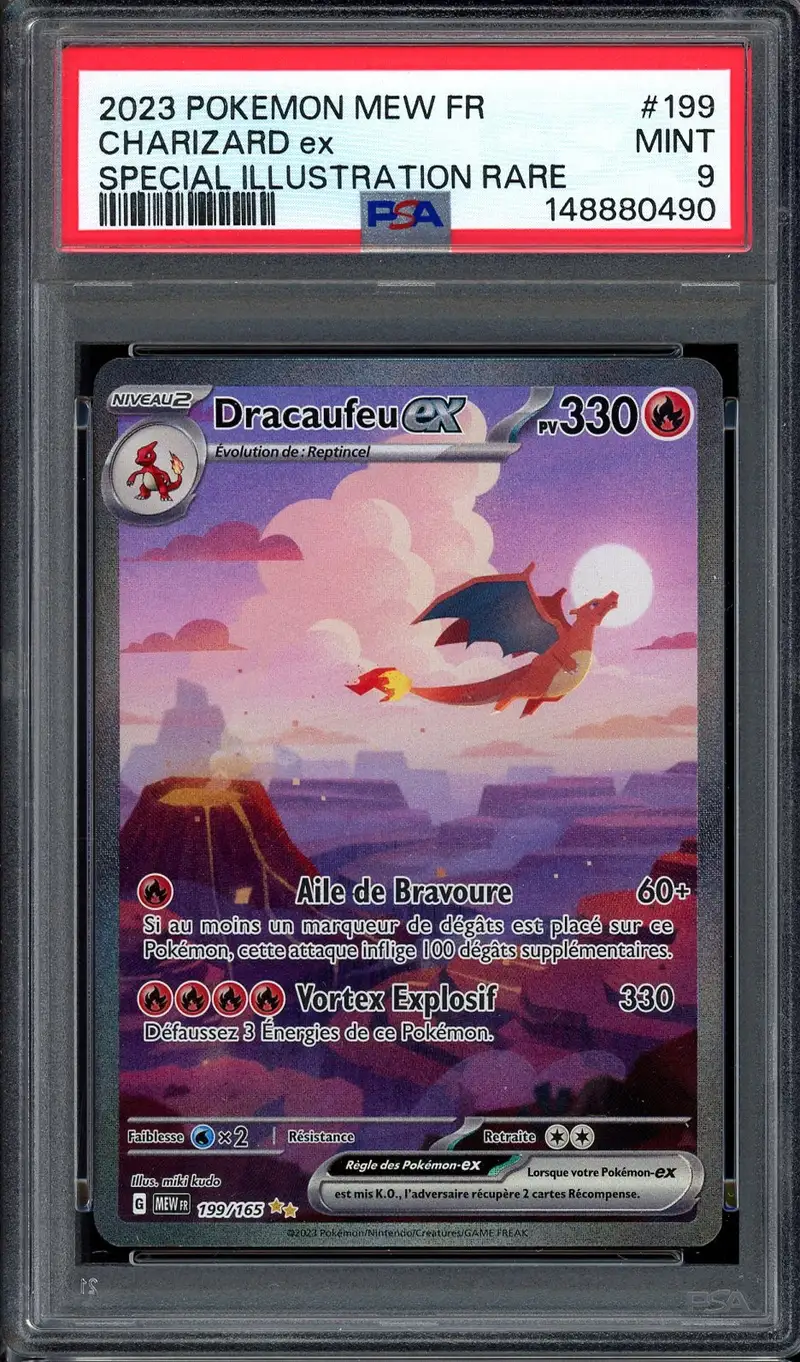 PSA 9 Dracaufeu Ex