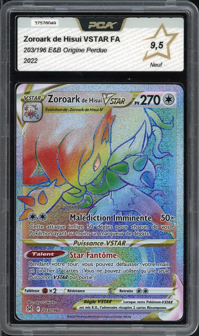 PCA 9.5 Zoroark de Hisui VStar Rainbow