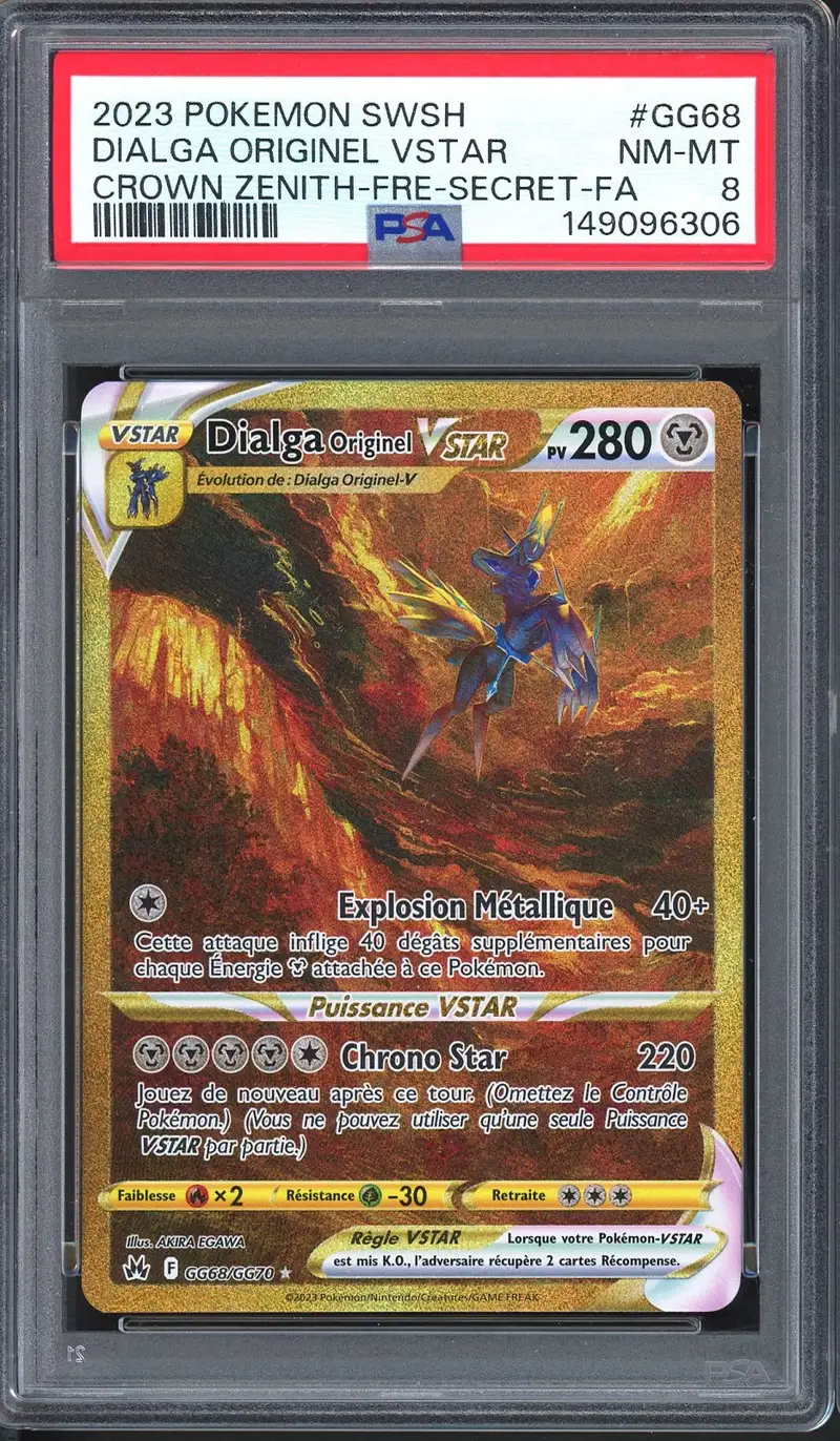 PSA 8 Dialga Originel VStar Gold